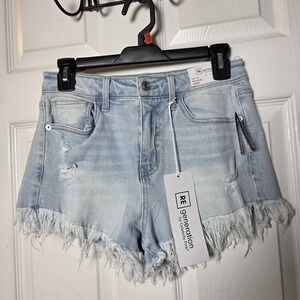 Regeneration sz 3/26 high-rise festival cut off jean shorts NWT casual summer